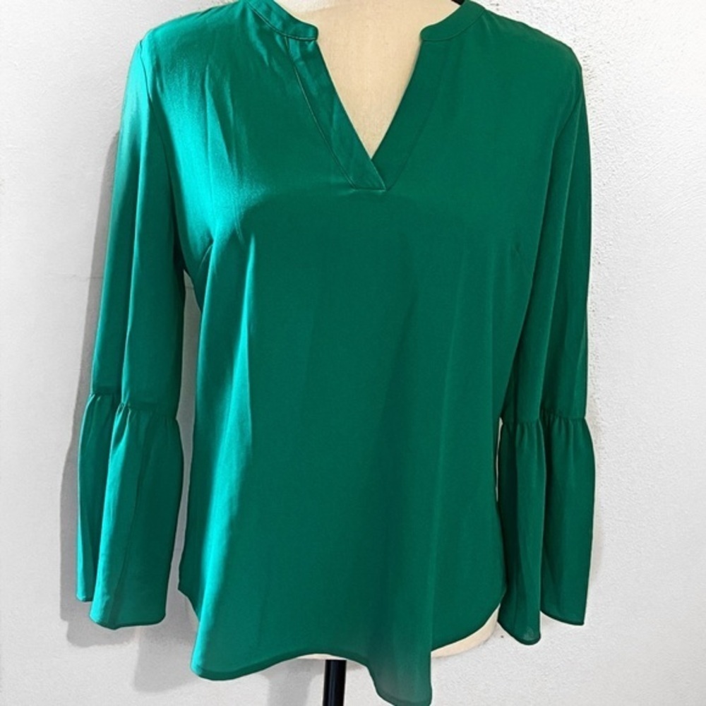 J.Crew size S top bell sleeves green